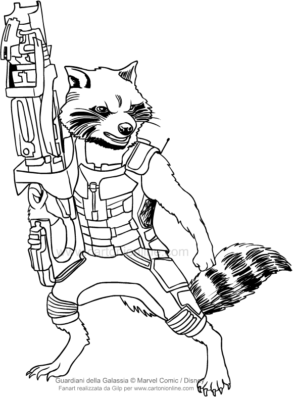 580x786 Drawing Rocket Raccoon