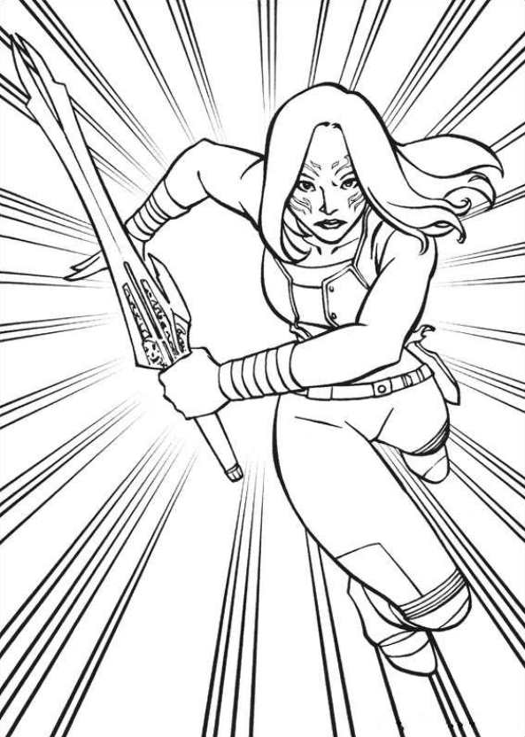 593x832 Kids N Coloring Pages Of Guardians Of The Galaxy
