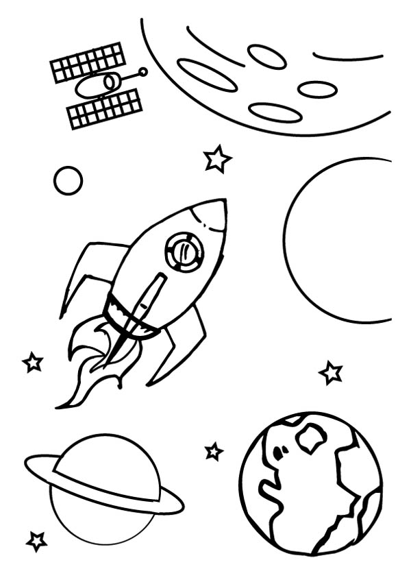 600x849 Spaceship Out Of Galaxy Coloring Page