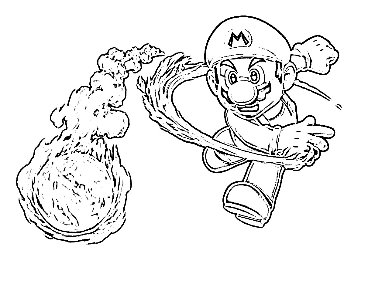 1211x926 Super Mario Galaxy Coloring Pages To Print Sweet Paint Bros