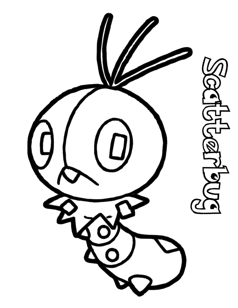 928x1200 Pokemon Scatterbug Pokemon Coloring Pages