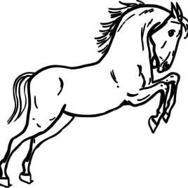 268x268 Galloping Horse Coloring Page Archives