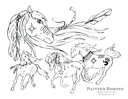 500x386 Mustang Horse Coloring Pages Coloring Pages Horses Paint Horse