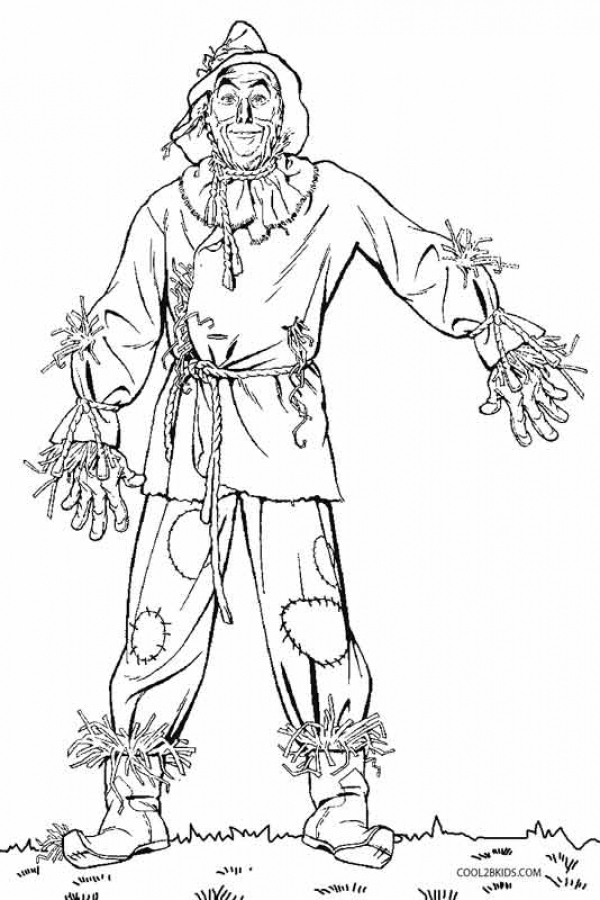 600x900 Scarecrow From Wizard Of Oz Kids Printable Coloring Pages Color