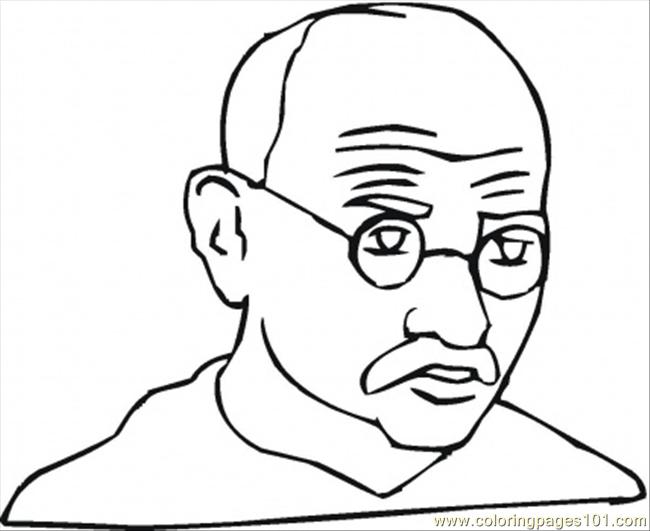 650x531 Mahatma Gandhi Coloring Page Coloring Page