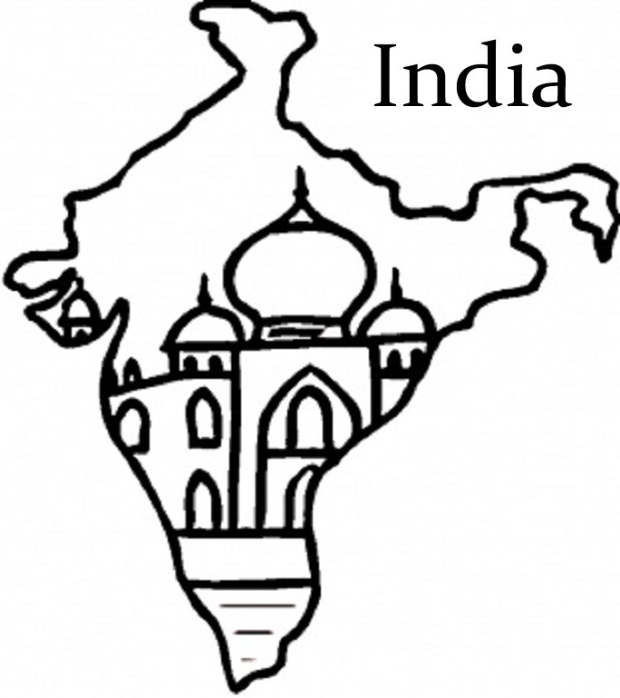 684x770 Coloring Pages Of Map Of India Free Coloring Pages