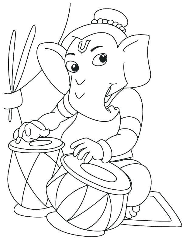 612x792 Picture Of Ganesha For Coloring Coloring Pages No Tattoo
