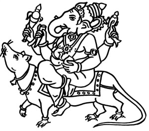 300x264 Ganesh Chaturthi Coloring Pages Coloring Pages