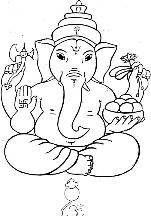 503x718 Ganesha Coloring Pages