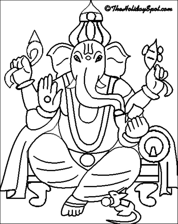 600x753 Innovative Ganesha Coloring Pages