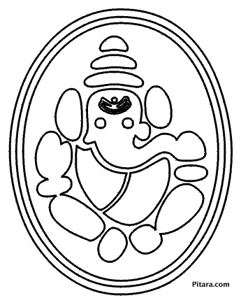345x426 Lord Ganesha Coloring Pages For Kids Pitara Kids Network