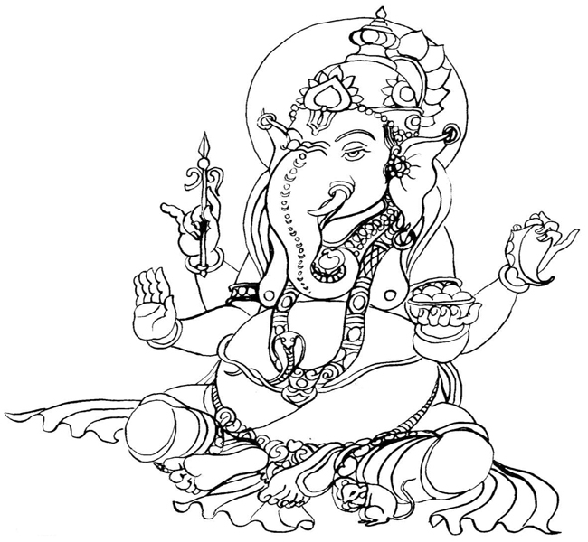 650x600 Printable Coloring Pages Of Ganesh Ganesha