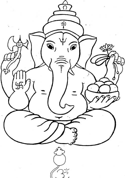 503x718 Ganesh Colouring Pictures Printable Coloring Pages Hindu Mythology