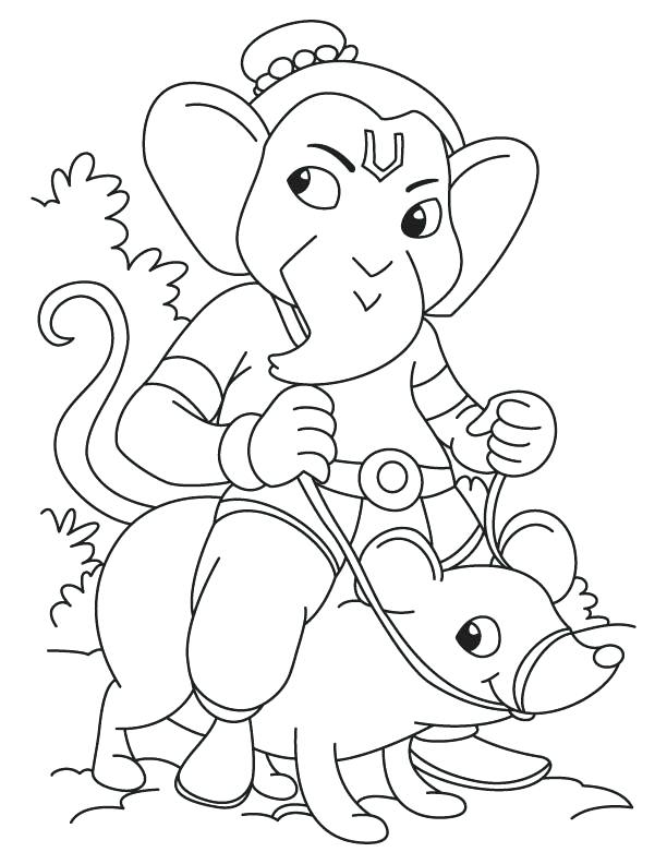 612x792 Ganesha Coloring Pages Simple Drawing For Kids More Ganesh