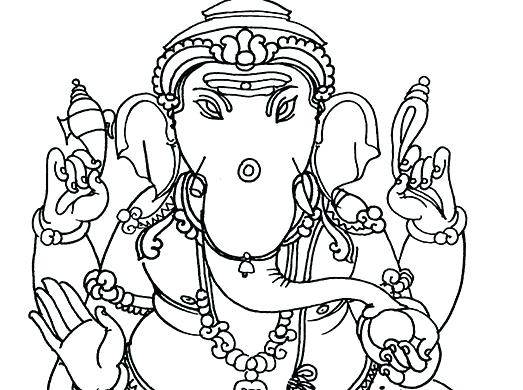 523x390 Bal Ganesh Pictures Colouring Glass Colour Painted Step Coloring