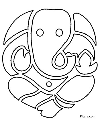 349x426 Lord Ganesha Coloring Pages For Kids Pitara Kids Network