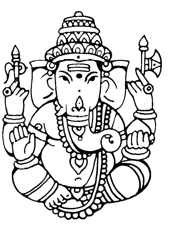641x861 Ganesha Coloring Pages Blocktradex Club