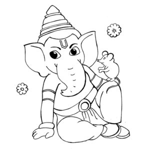 300x300 Beautiful Ganesha Colouring Pages That Your Kids Will Love