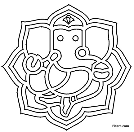432x426 Lord Ganesha Coloring Pages For Kids Pitara Kids Network