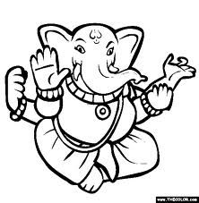 222x227 Drawing And Coloring Blog Ganesha Coloring Pages