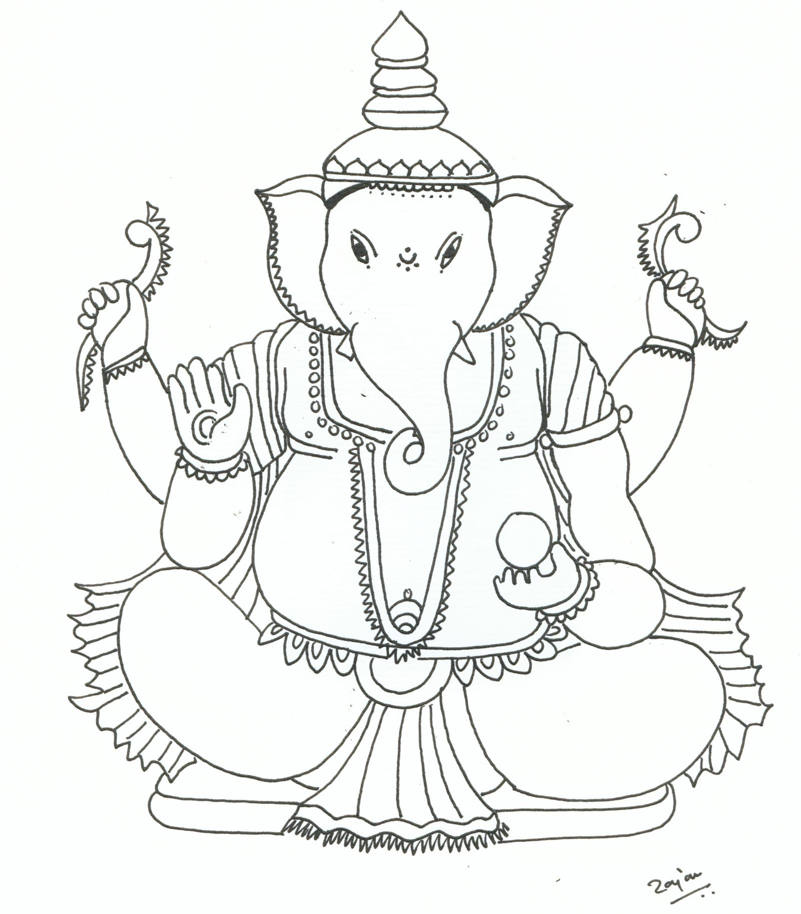 1600x1826 Excellent Ganesha Coloring Pages Cool Inspiring Ideas