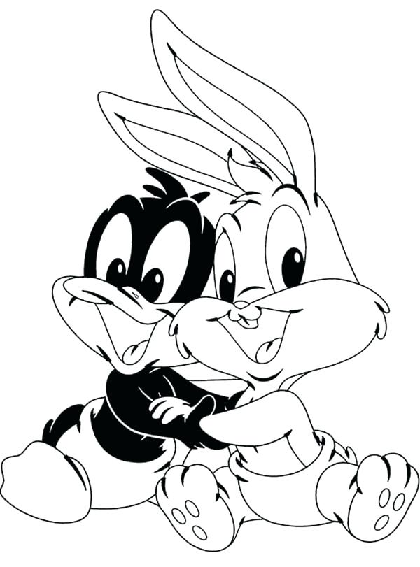 600x811 Bugs Bunny Coloring Page And Bugs Bunny Are In Baby Tunes Coloring