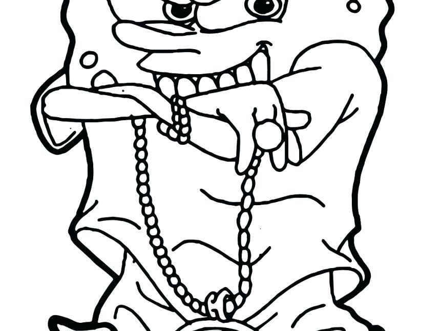 863x647 Spongebob Coloring Pages Printable Coloring Pages Gangster