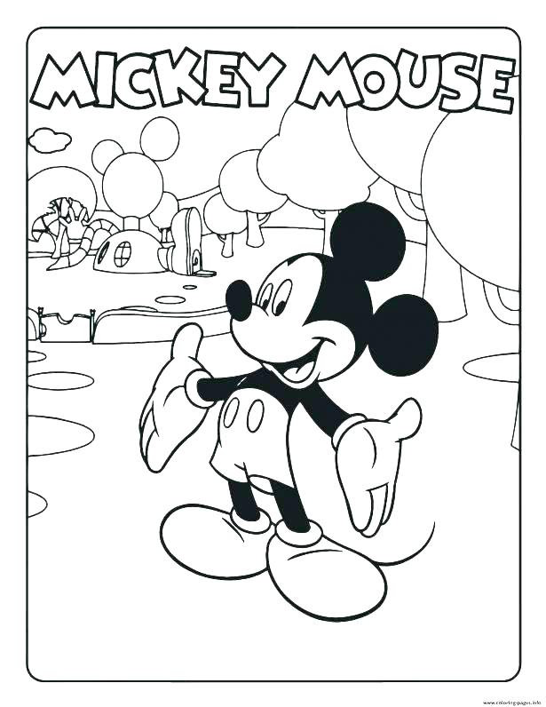 615x796 Mickey Mouse Coloring Books Also Medium Coloring Pages In Addition