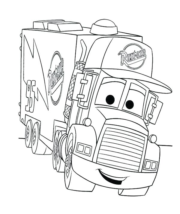 600x712 Cars Coloring Pages Plus Cars Car In The Garage Coloring Page