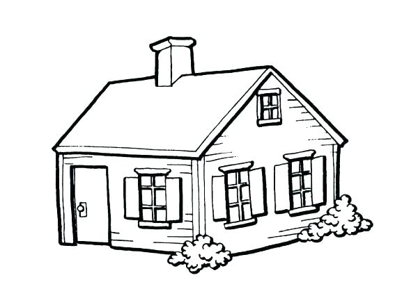 600x429 Coloring Pages House Opening Garage Houses Coloring Page Coloring