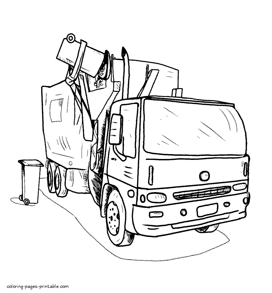 895x964 Fresh Garbage Truck Coloring Pages Design Printable Coloring Sheet