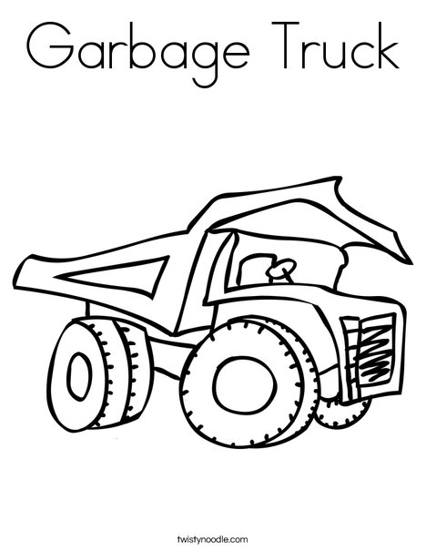 468x605 Garbage Truck Coloring Page