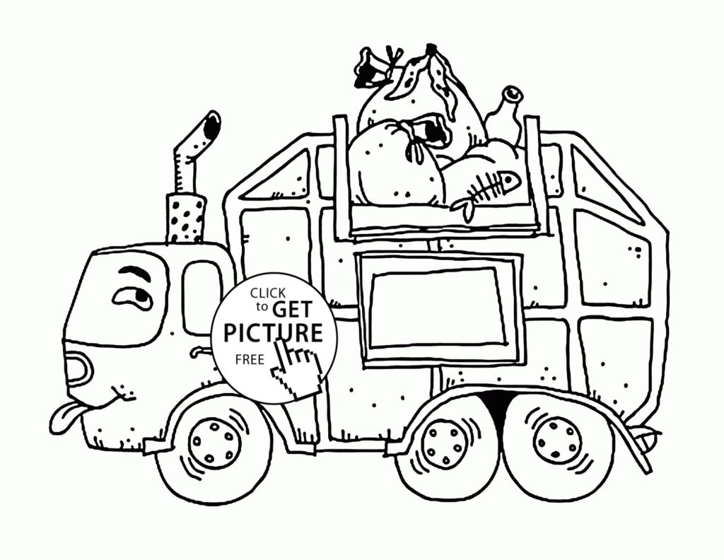 1024x792 Garbage Truck Coloring Page Get Bubbles