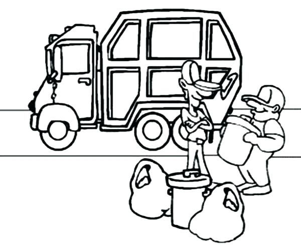 600x500 Garbage Truck Coloring Pages Free Garbage Truck Coloring Pages