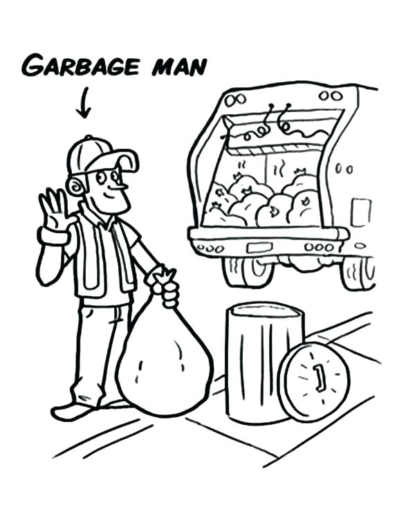 600x753 Garbage Truck Coloring Page Epic Garbage Truck Coloring Pages Fee