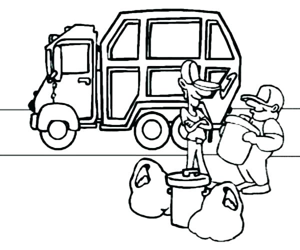 600x500 Garbage Truck Coloring Pages Garbage Truck Pictures For Kids Free