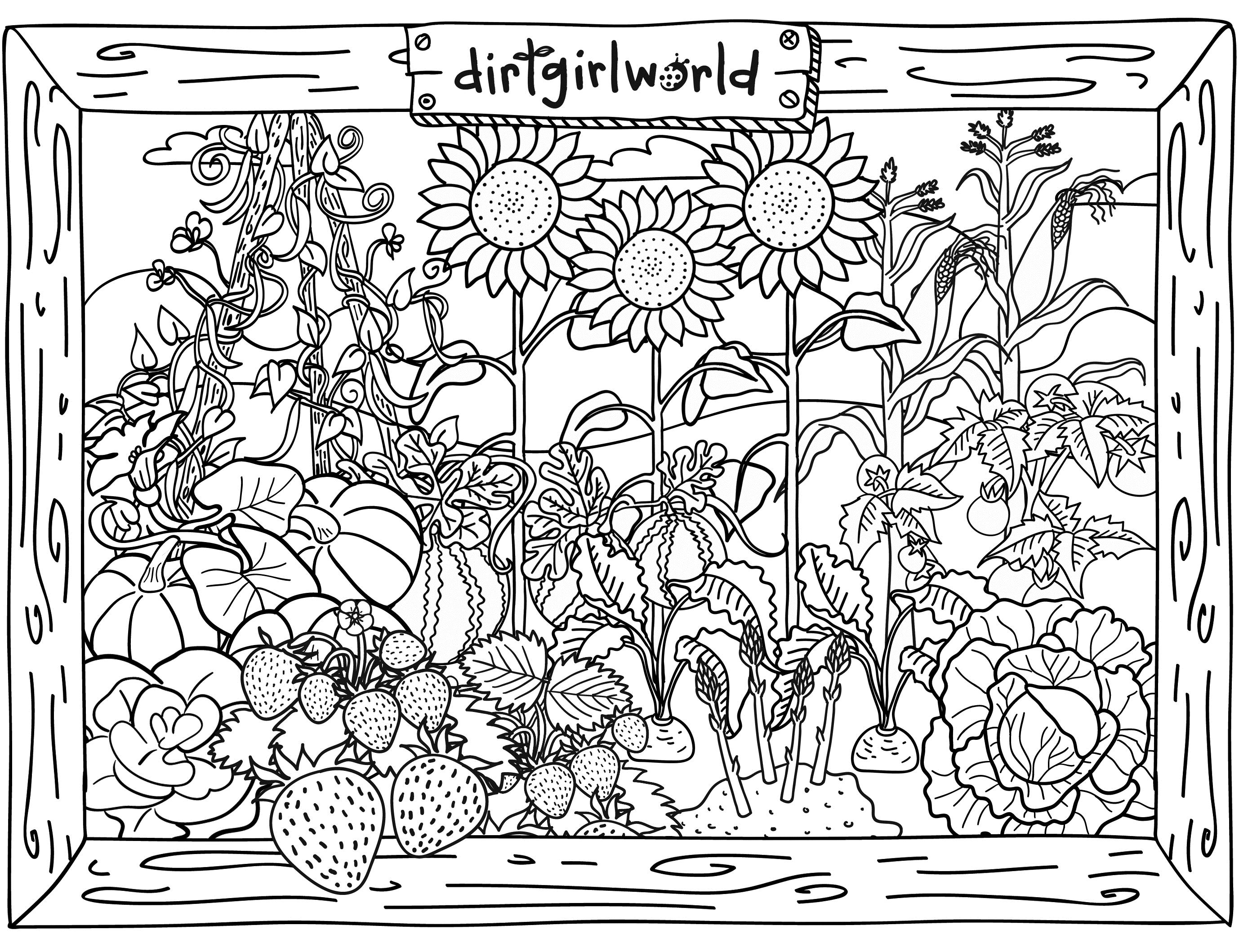 2756x2118 Special Garden Coloring Pages To Print Vegetable Printable Secret