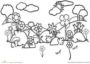 301x214 Garden Coloring Pages Printables
