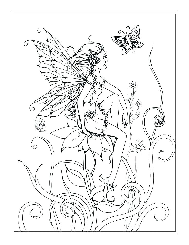 Garden Fairy Coloring Pages at GetDrawings | Free download