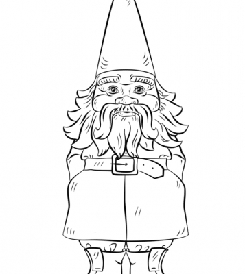 357x400 Garden Gnome Coloring Pages Garden Gnome Coloring Page Free