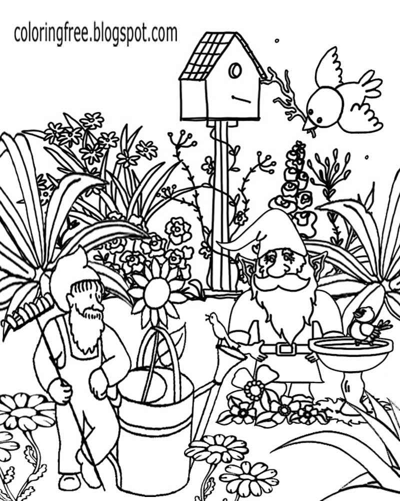 800x1000 Gnome Coloring Pages