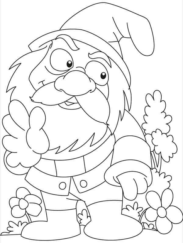 600x795 Gnome Coloring Pages Best Coloring Sheets Images On Adult Com