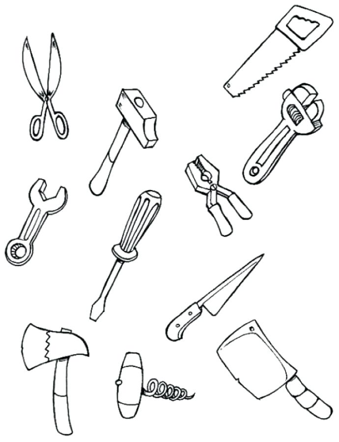 690x900 Tools Coloring Pages Tool Coloring Pages For Kids Carpenter