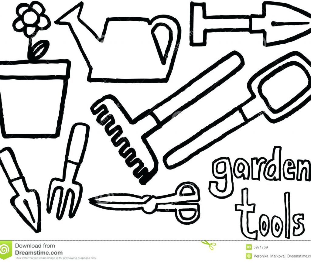 1024x866 Coloring Page Tool Coloring Pages Collage Garden Page Beautiful