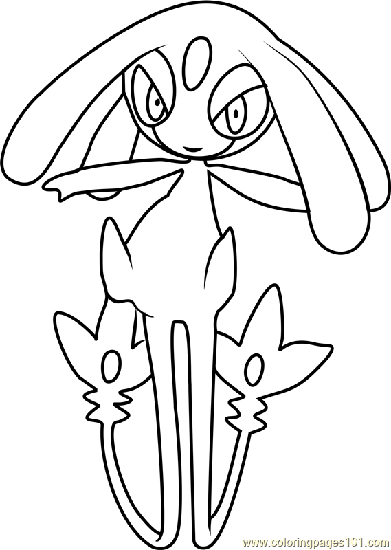 569x800 Mesprit Pokemon Coloring Page