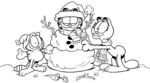 10 Garfield Christmas Coloring Pages Free Printable