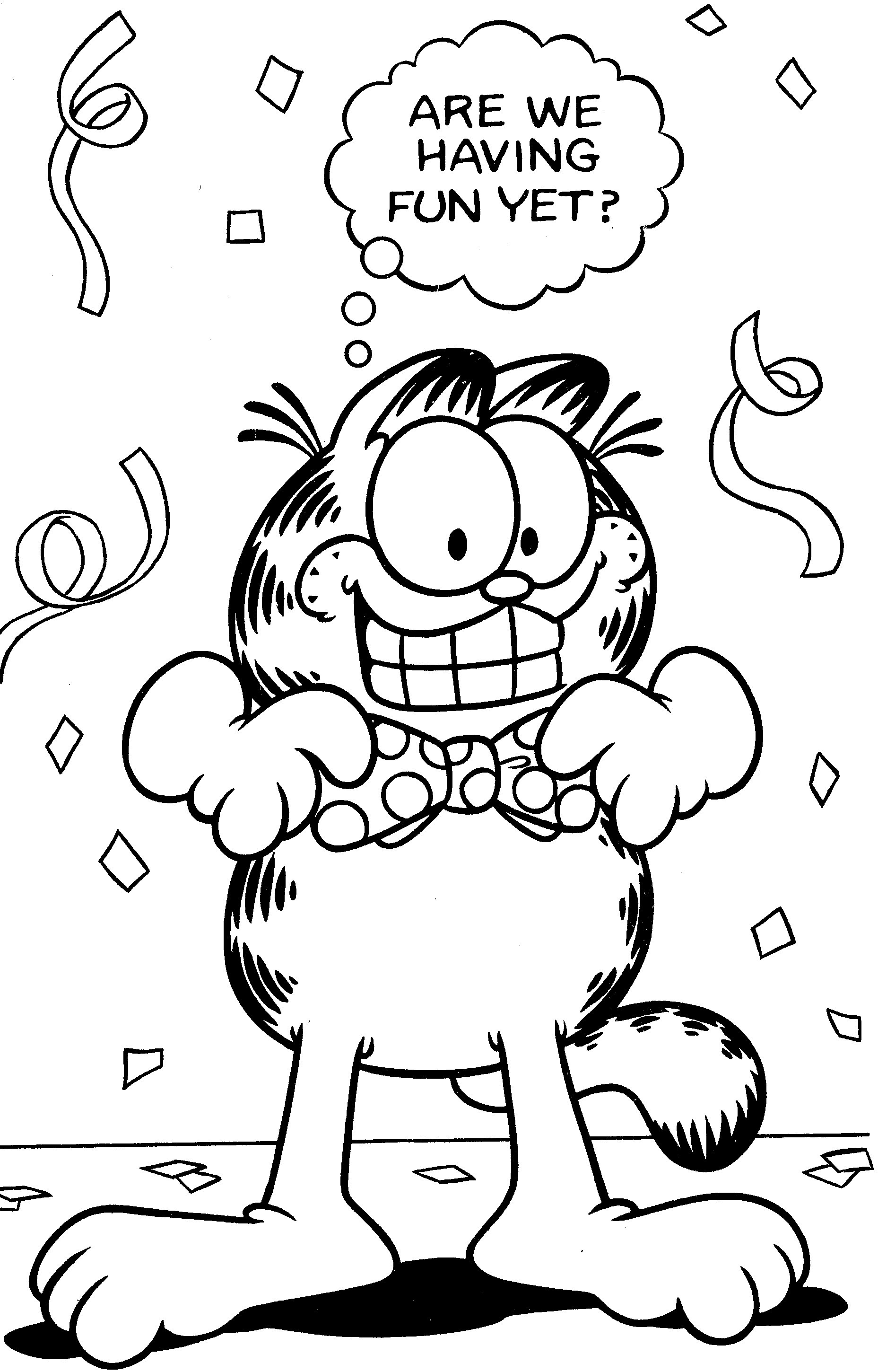 Garfield Coloring Pages Printable Free Coloring Sheets Cartoon | Images ...
