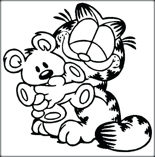 500x508 Garfield Colouring Book Garfield Coloring Pages Garfield Coloring
