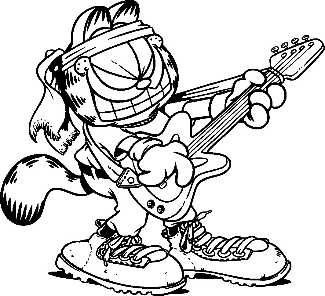1064x970 Daring Garfield Coloring Pages Easy Bedtime Pi