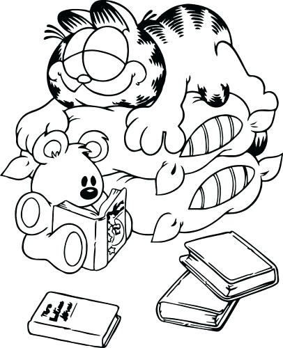 406x500 Garfield Halloween Coloring Sheets Pumpkin Pages Boys Cat